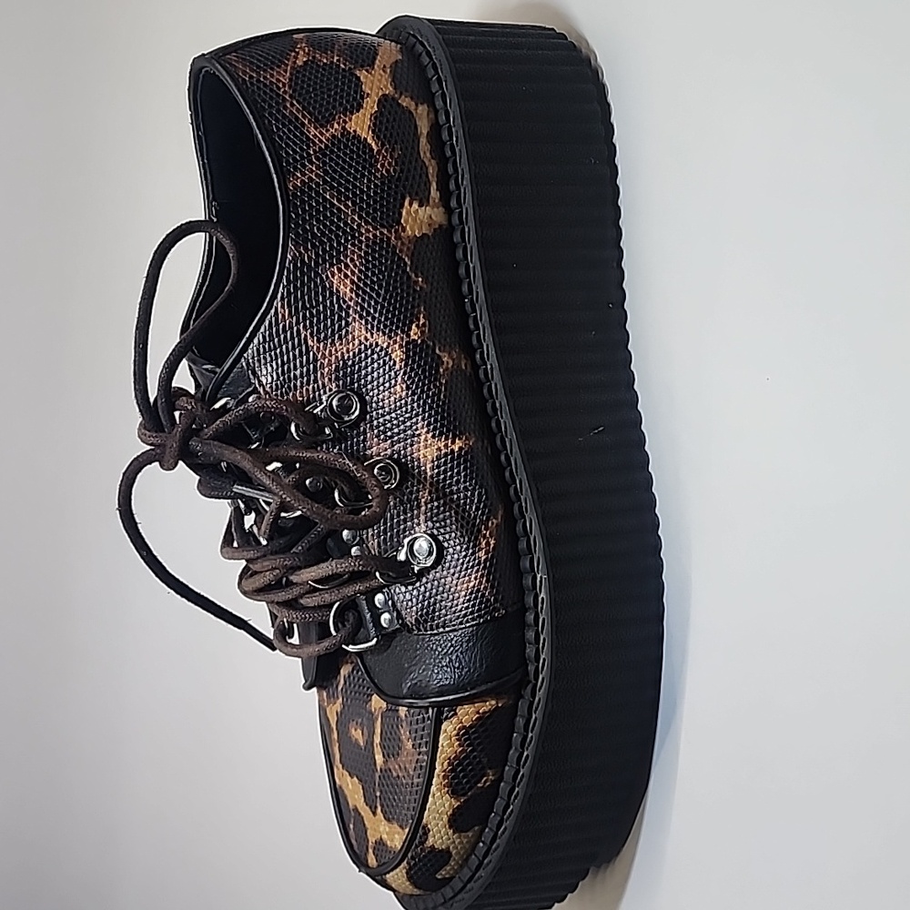 Killstar Leopard Creepers Platform Shoes Goth Punk Alt - Picture 4 of 11